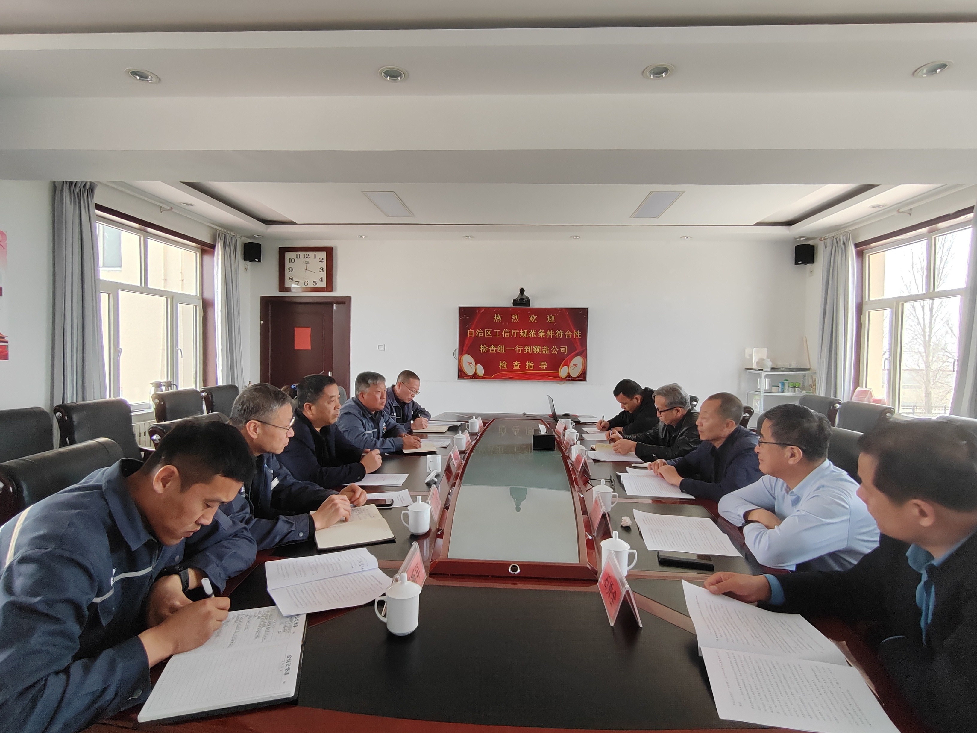 自治區(qū)工信廳到額鹽公司進行食鹽定點生產、批發(fā)企業(yè)規(guī)范條件符合性工作檢查調研